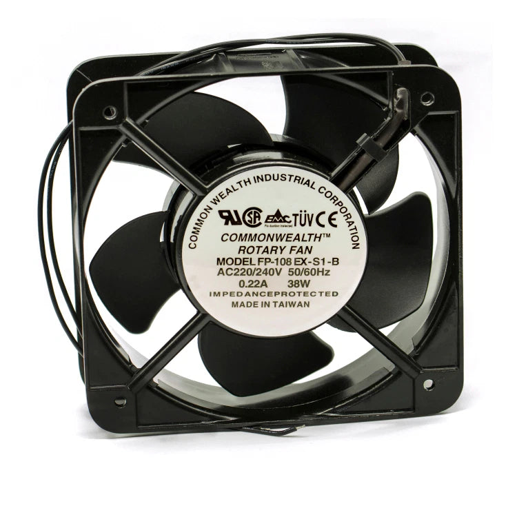 Commonwealth FP-108EX-S1-B Rotary Cooling Fan AC220/240V 50/60HZ 0.22A 38W 150mm