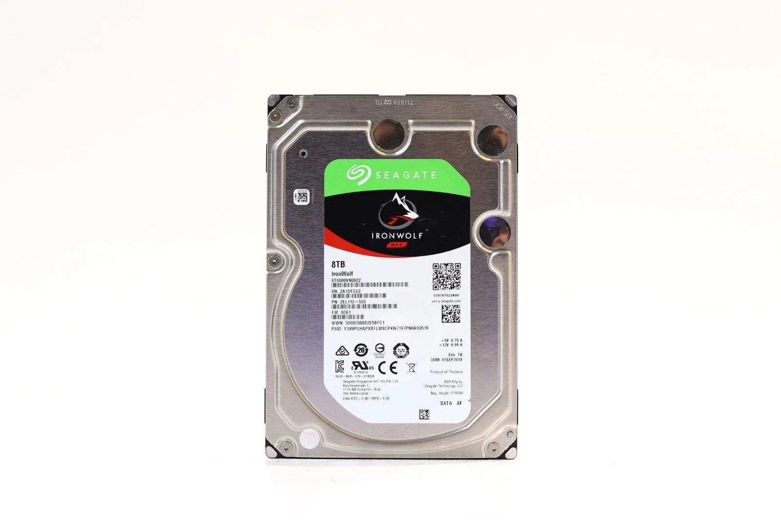 Seagate ST8000VN0022 8TB 3.5" 6Gb/s 256MB 7.2K RPM SATA HDD P/N: 2EL112-500