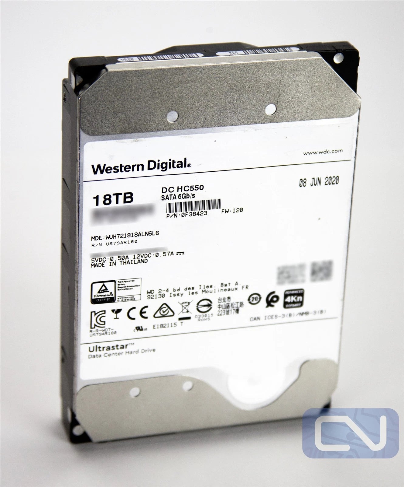 WD WD HC550 (18TB WUH721818ALN6L6 0F38423 SATA 6Gb/s (512MB 4Kn 3.5" HDD