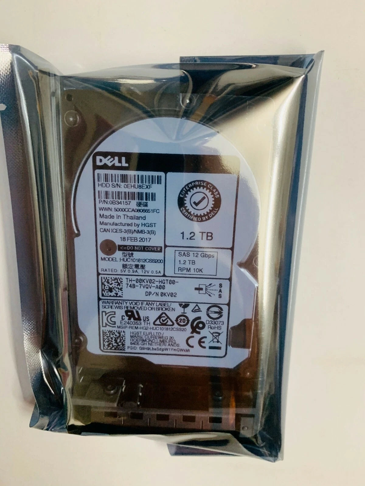 Dell Poweredge 1.2TB 10k 2.5 12G SAS HDD R430 R630 R730 R830 R730XD R620 R530