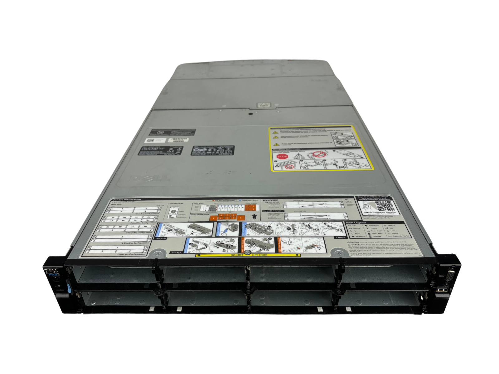 Dell XHNMX PowerEdge FX2S 8Bay Chassis 2x 2400Watt 2x 10Gbe pass-through 8xRiser