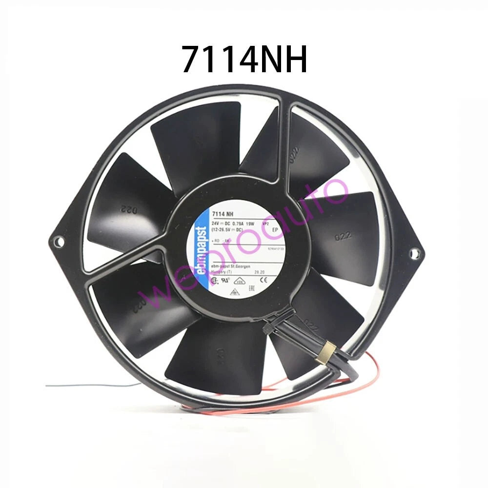 Ebmpaps Axial flow Fan 7114NH 24VDC 0.79A 19W 172*150*38MM radiator Fully Teste