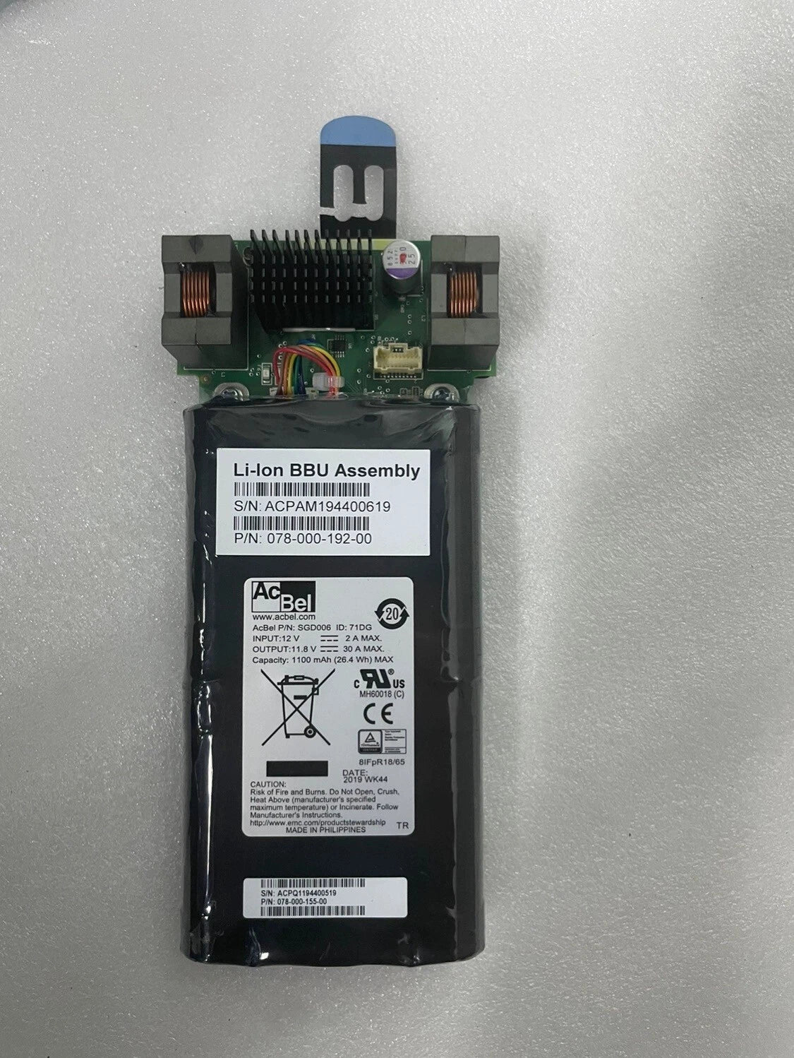 Genuine 078-000-192-00 078-000-155-00 EMC Unity 300/400/500 XT480F BBU Battery