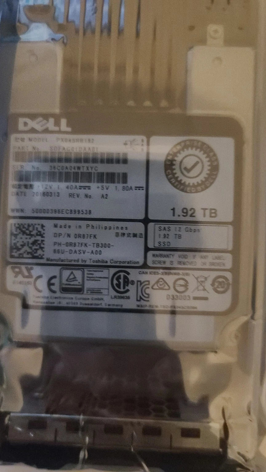 Dell 1.92TB SAS SSD 12Gbps Enterprise Data Center Drive