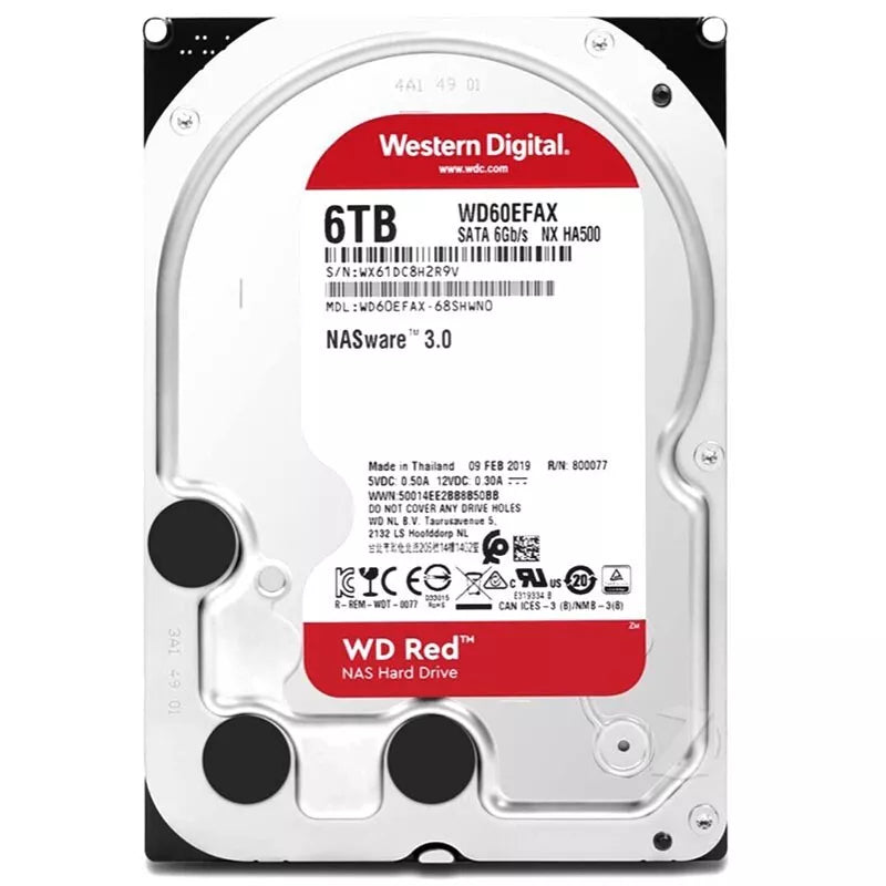 Western Digital Red 6TB Intellipower Sata 6.0 Gb/S 64Mb 3.5" Hard Drive - WD60EFAX