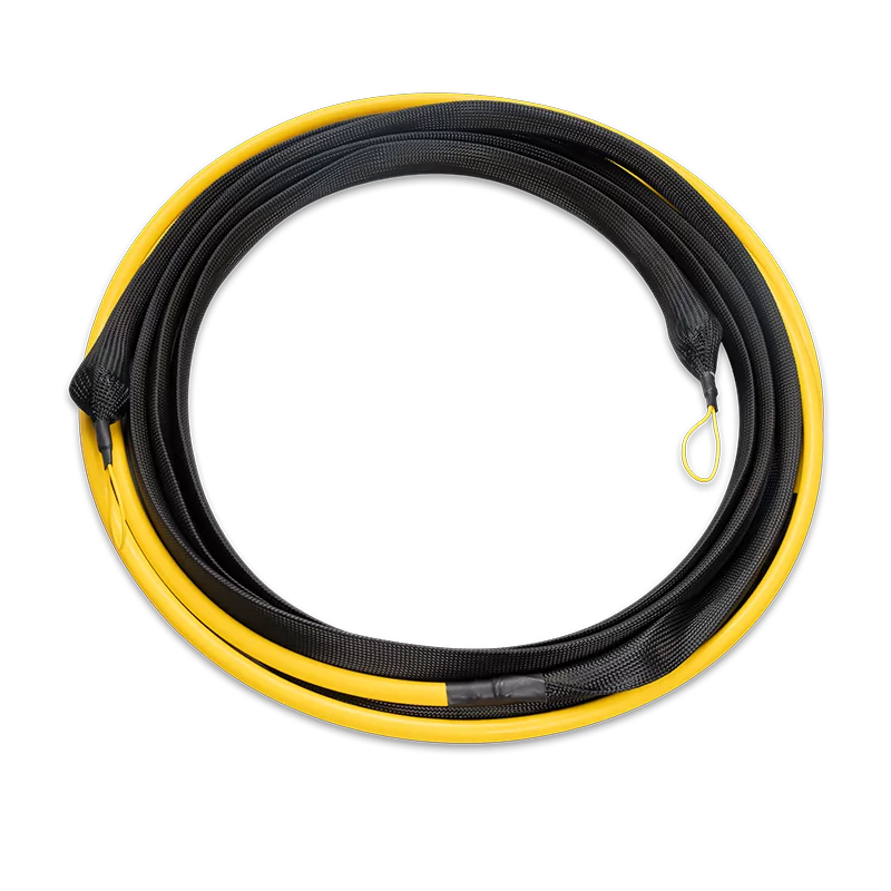 Pre-terminated MPO 2x2 Shuffle Trunk Cable, 128 Fibers, 16 x MPO-8 APC (Male) to 16 x MPO-8 APC (Male), Single Mode (OS2), Type 2, OFNP, 0.35dB Max, Breakout 80cm, Yellow