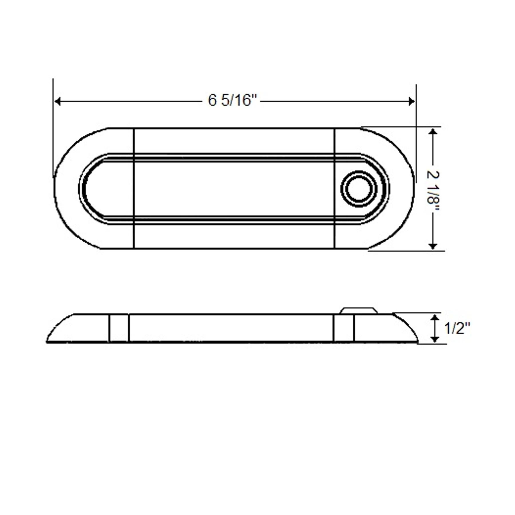 Scandvik 41465P LED Rail Light With Motion Switch, 6-5/16" White