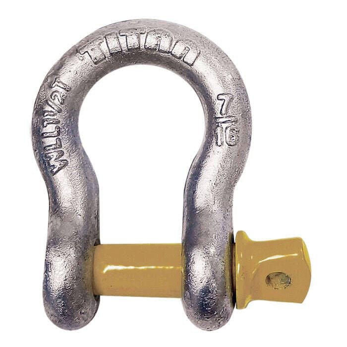 Titan Chain 10319057 Hot Galvanized Bow Shackle, 7/8"