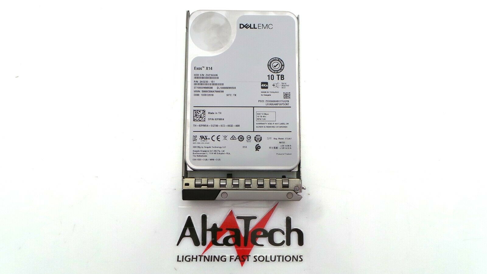 Seagate ST10000NM0598 Seagate ST10000NM0598 Dell EMC Exos x14 10TB 7.2
