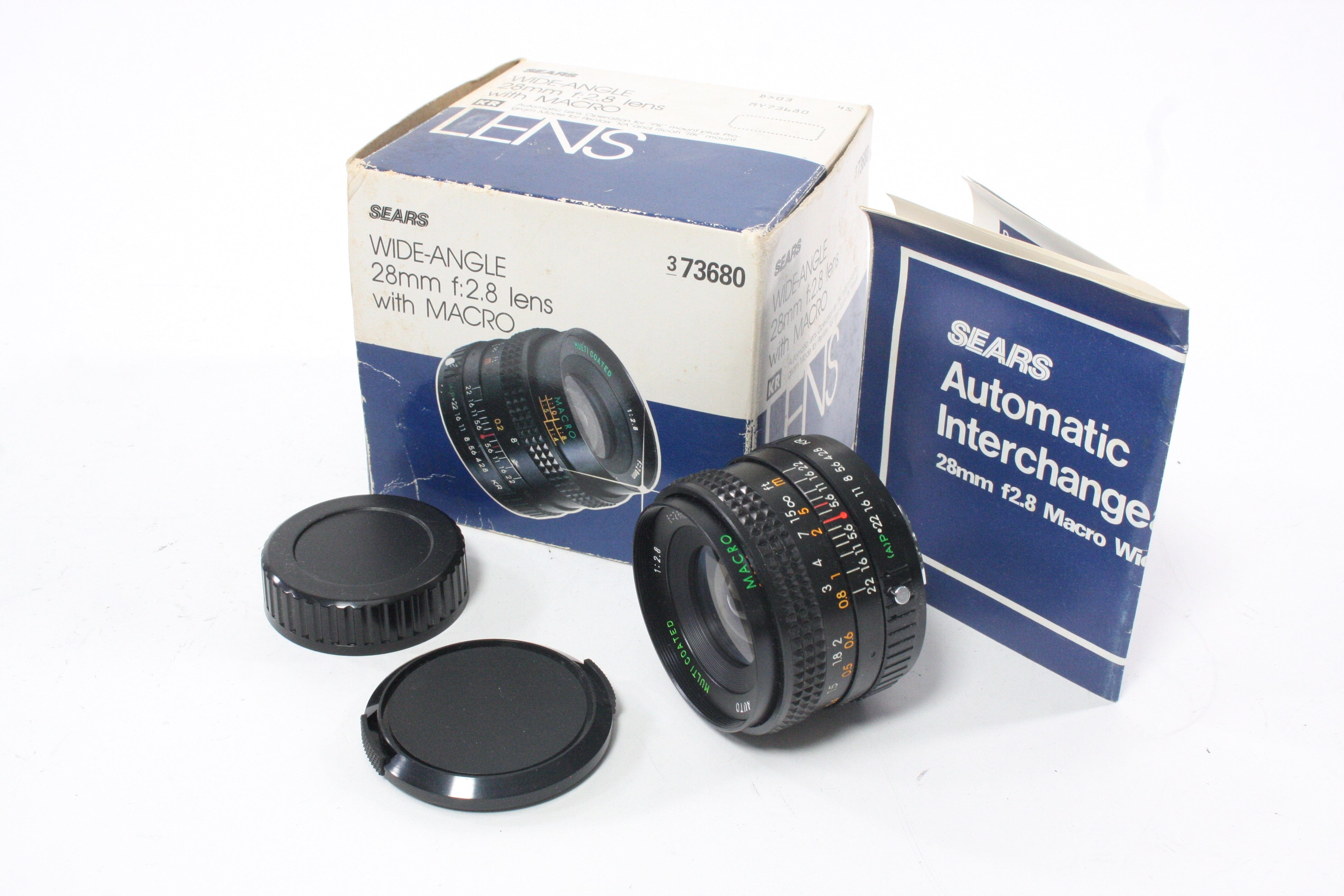 Sears 28mm f/2.4 Lens for PK Mount