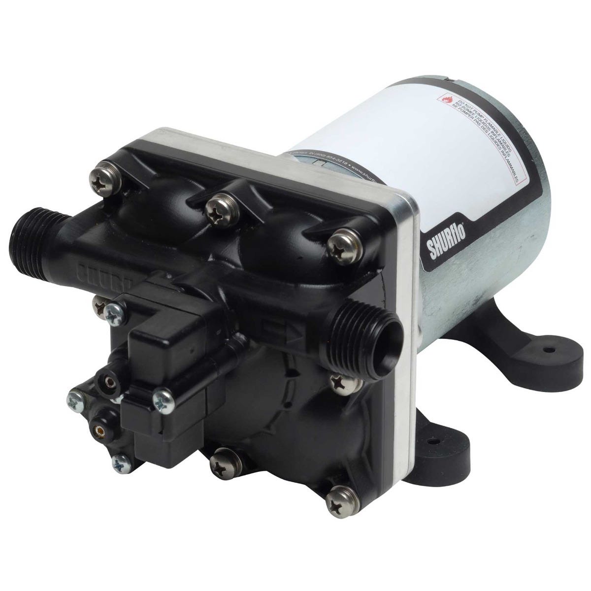 Shurflo 4048-153-E75 RV High Flow 4 GPM 55 PSI 12V Fresh Water RV Pump