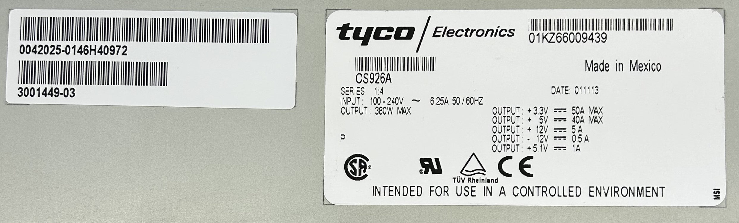 Sun Microsystems 300-1449 380W Power Supply E220R/E420R