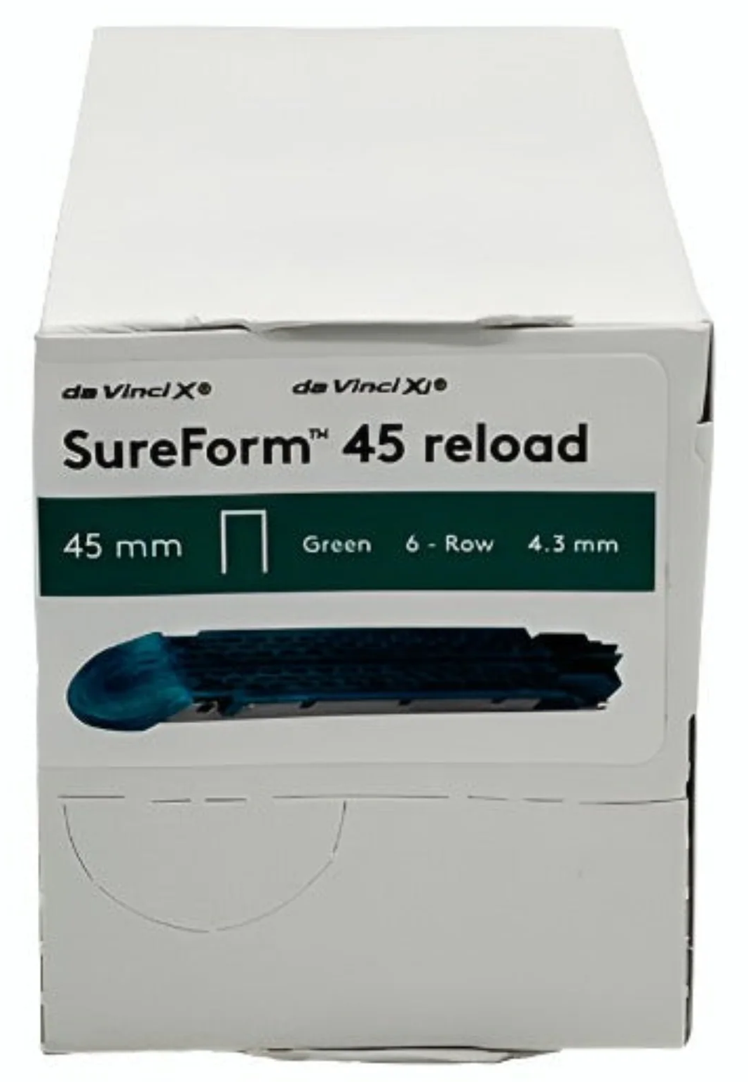 Intuitive Surgical 48345G DaVinci XI SureForm 45 Reload, 45MM 6 Row, Green, Box of 12