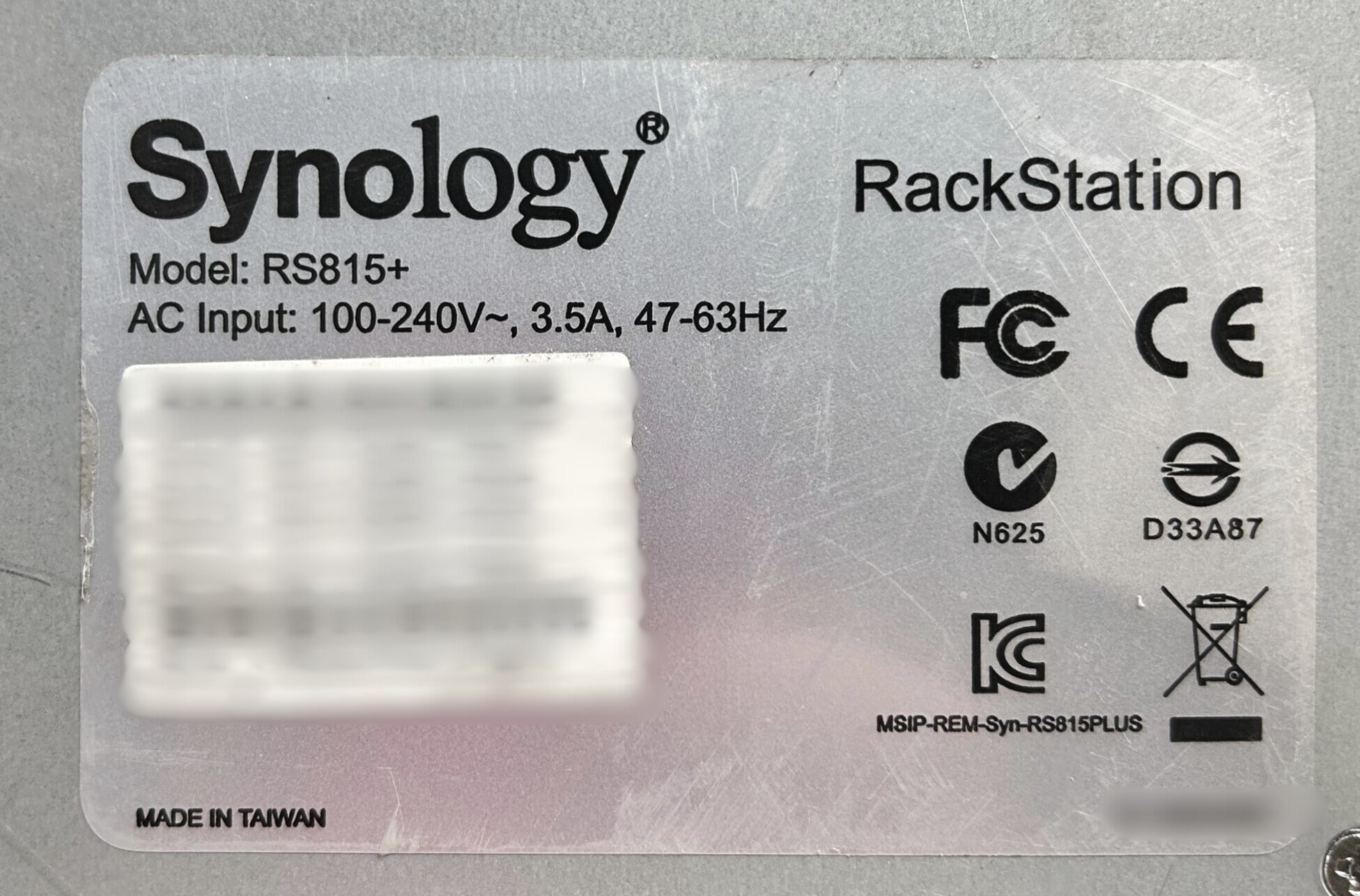 Synology RS815+ 4 Bay Network Attached Storage RackStation