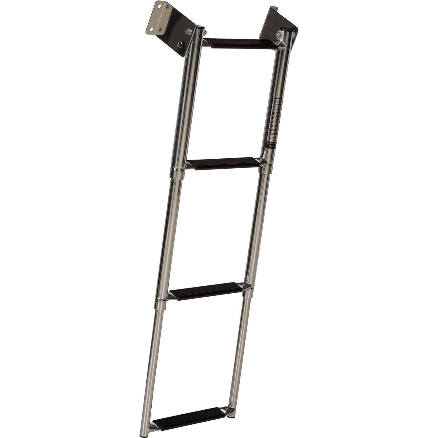 Seachoice 71231 Telescoping Transom Mount Stainless Steel 4-Step Ladder