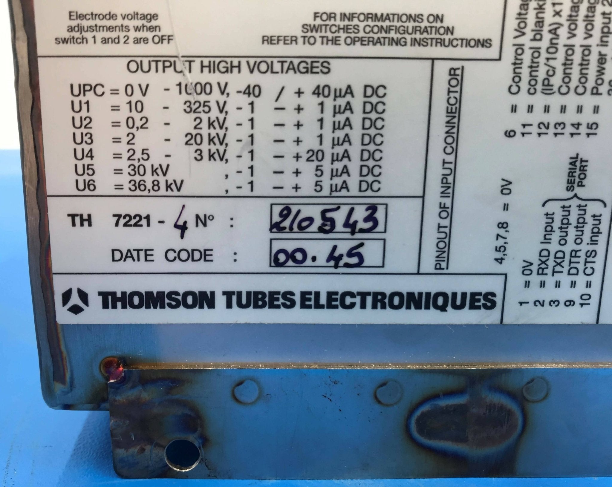 Thales HV II Power Supply (TH-7221-4 THALES