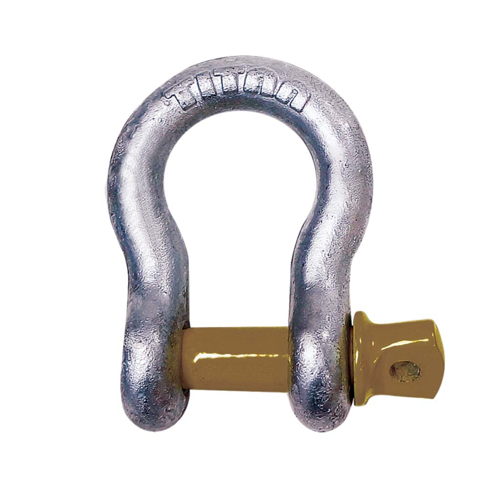 Titan Chain 10319059 Hot Galvanized Bow Shackle, 1-1/8"