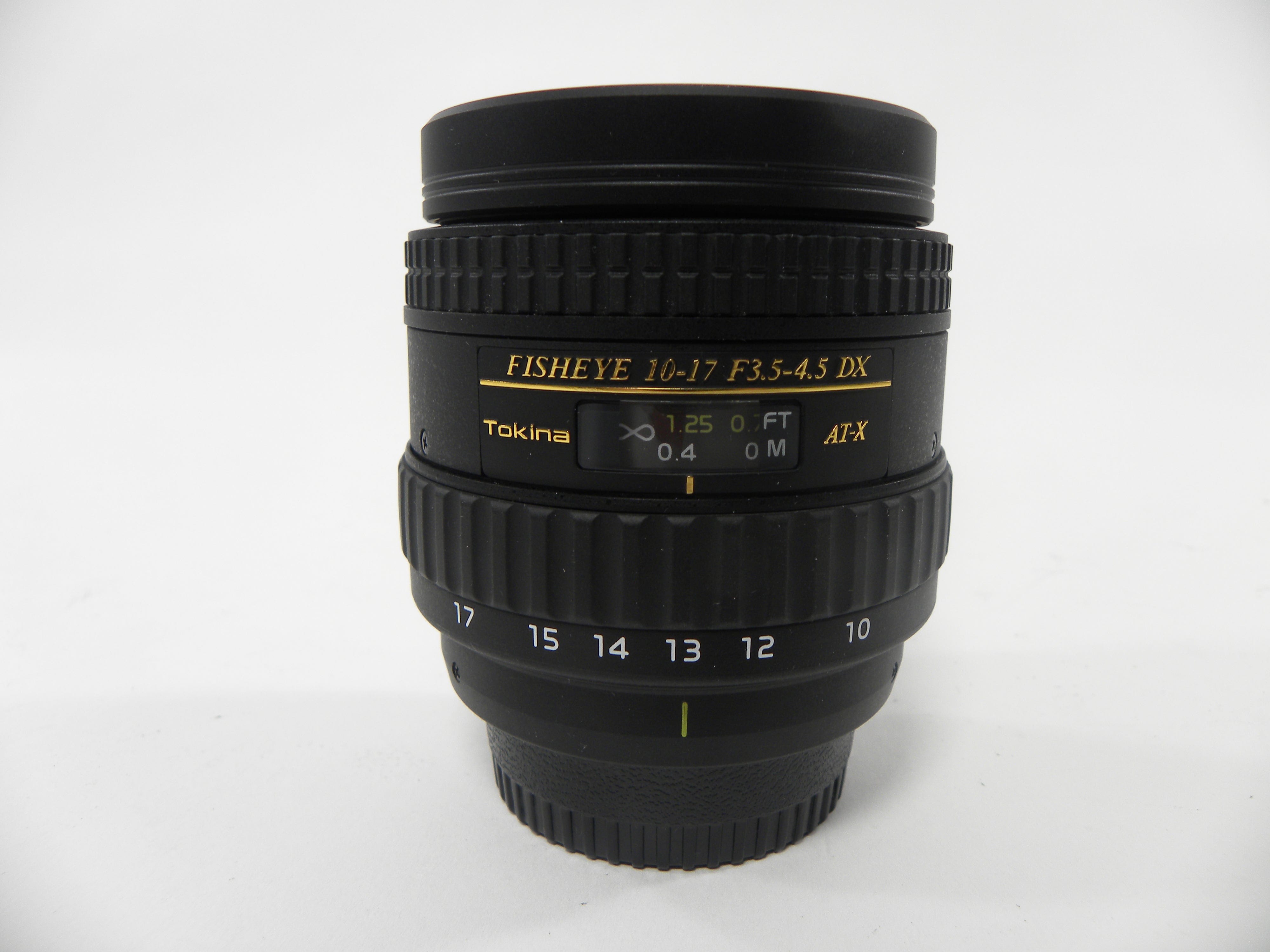 Tokina DX AT-X Fisheye 10-17mm f3.5-4.5  Nikon F Mount