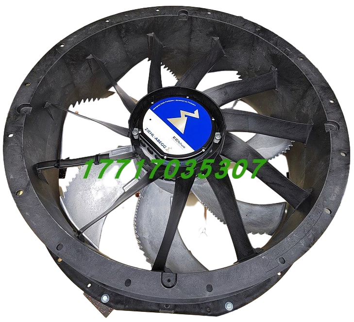 ZIEHL-ABEGG ZN080-ZIQ.GL.V7P3 High-Efficiency Axial Fan - 2.8KW 1100RPM Industrial