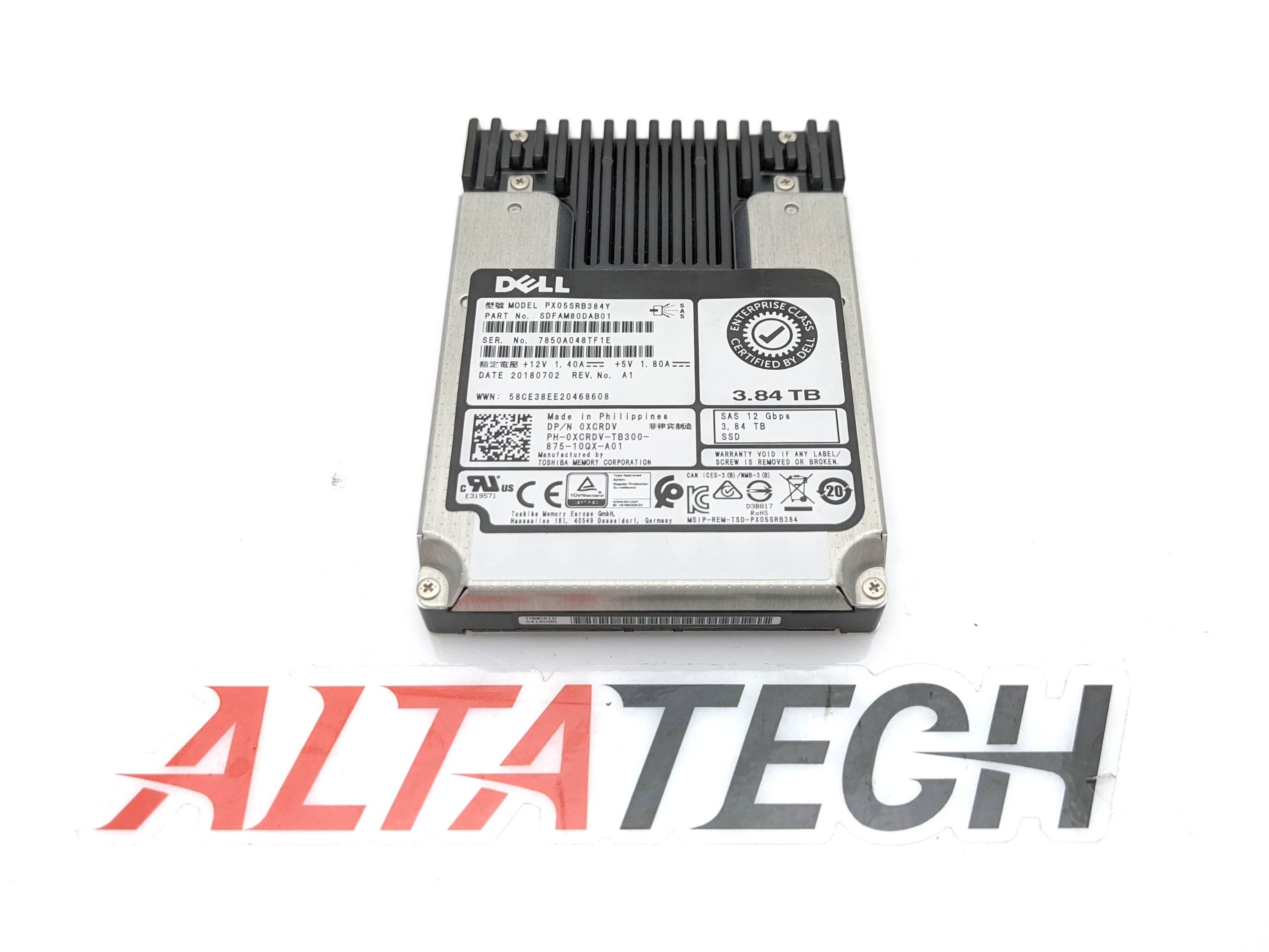 Toshiba PX05SRB384Y Toshiba PX05SRB384Y 3.84TB SSD SAS 2.5 12G RI Soli