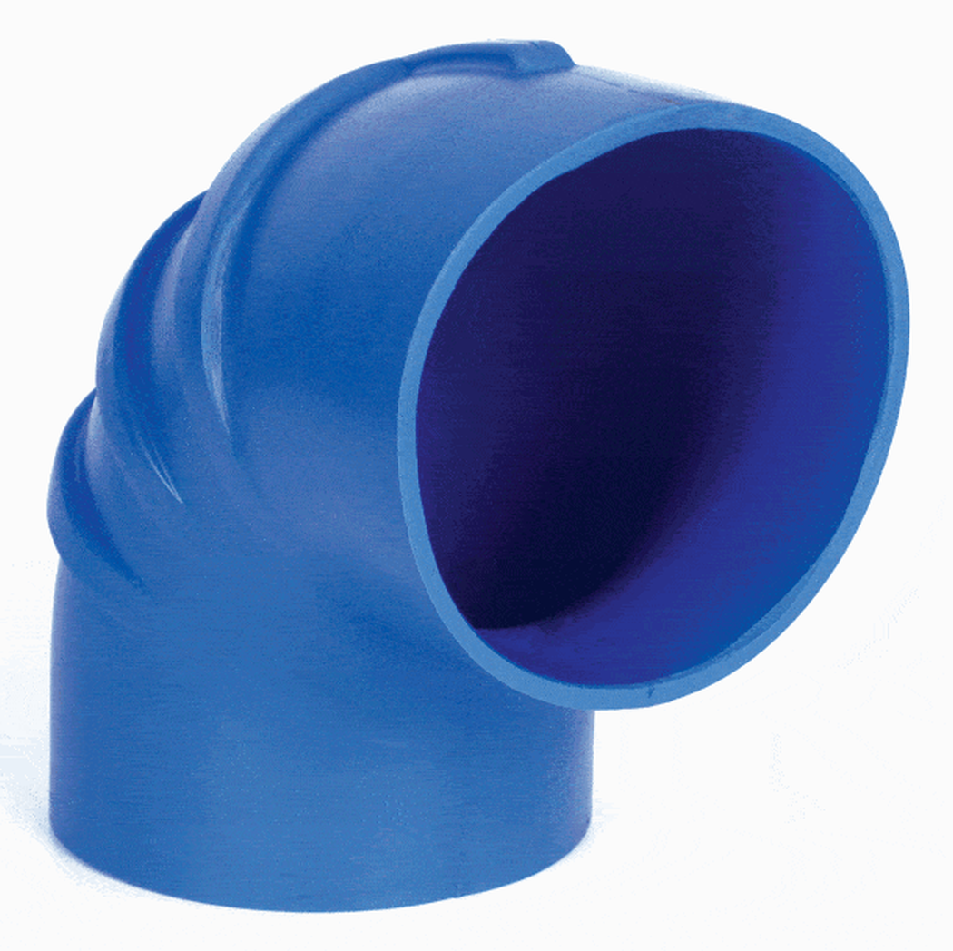 Trident 290V4500-S/S Exhaust Connector, 90 deg. Silicone Molded Wet Elbow, 4 1/2" w/T-Bolt Clamps