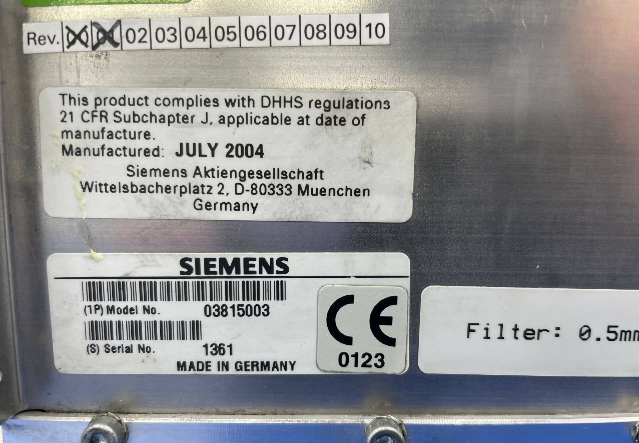 TUBE COLLIMATOR_B_F (03815003/3815003 SIEMENS