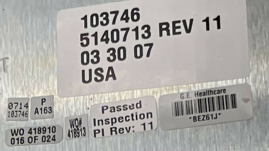 TUBE SUSPENSION LOGIC ASM (5140713 REV 11 GE