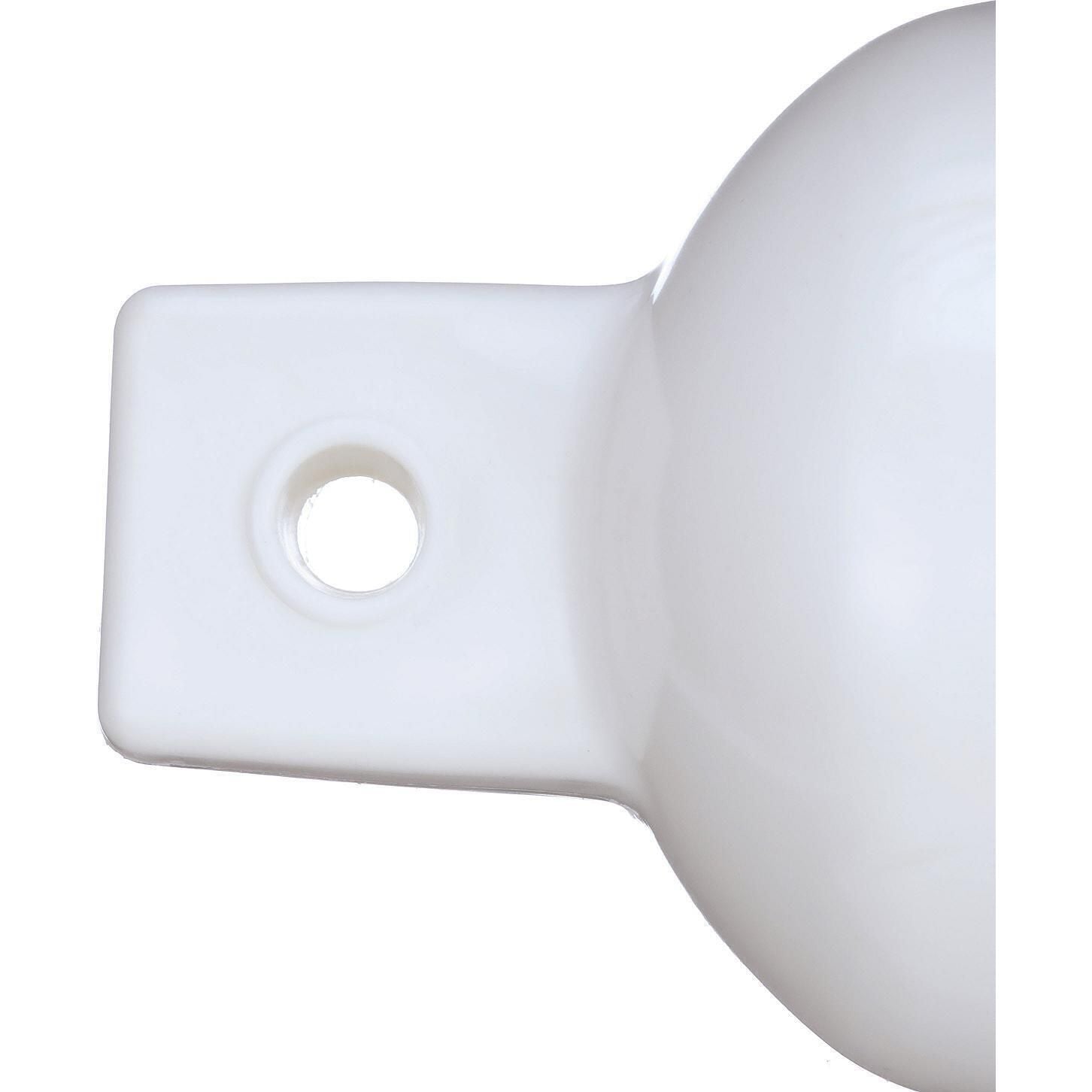 Seachoice DE77201S White Twin Eye Ribbed Fender Kit, (2) 5.5" x 20" Fenders and (2) 3/8" x 5' Fender Lines