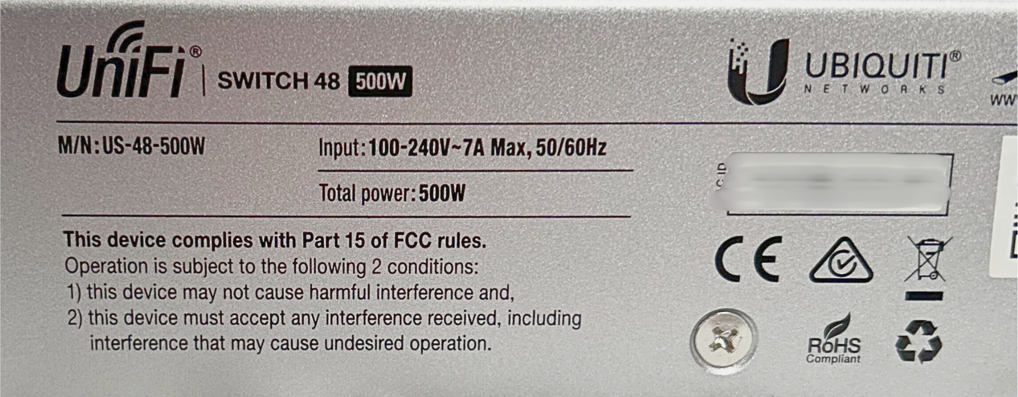 Ubiquiti  US-48-500W UBIQUITI US-48 SWITCH