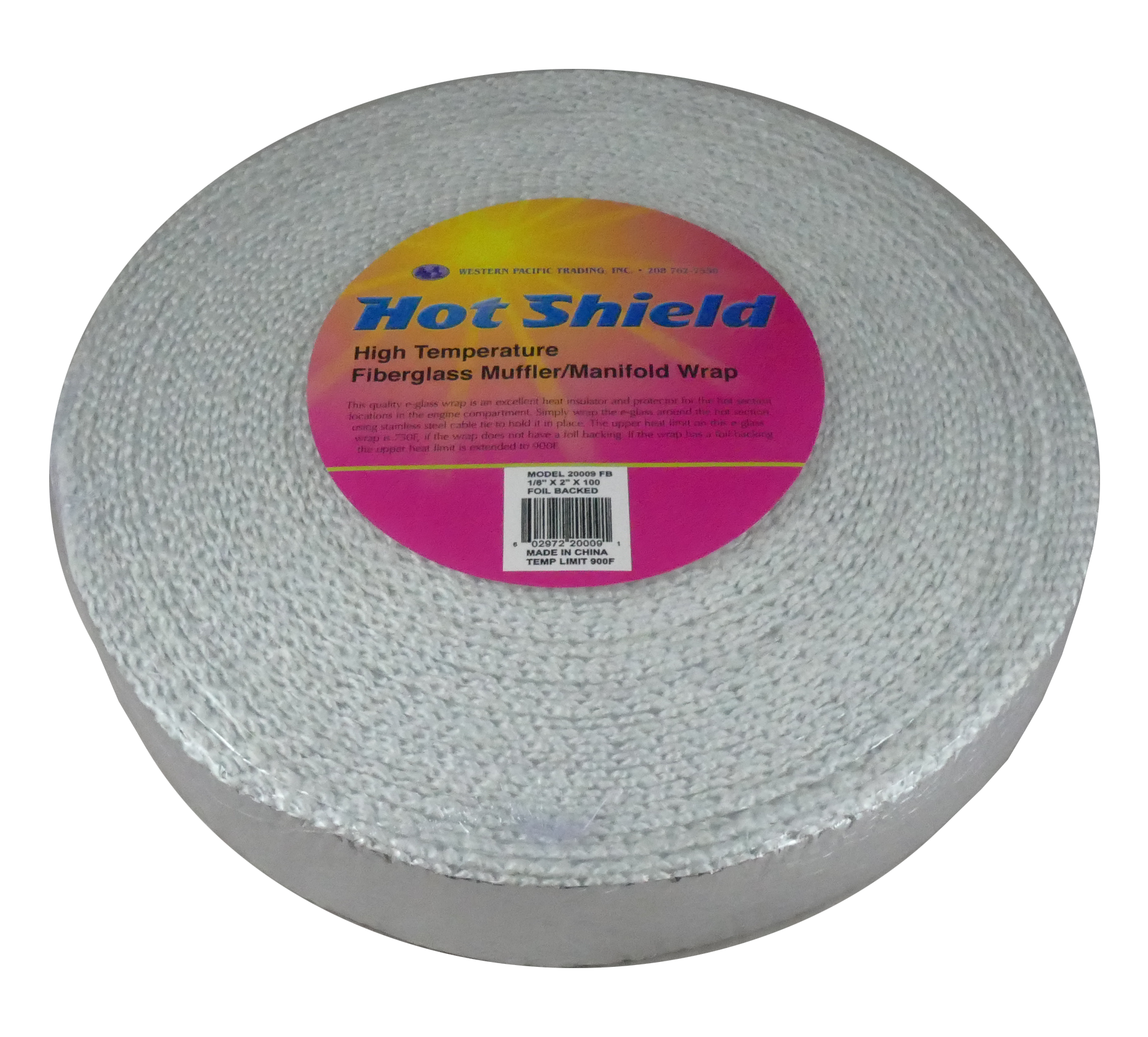 Western Pacific Trading 20010 Foil Backed Muffler/Exhaust Wrap, 1/16" Thick (3" x 100ft.)