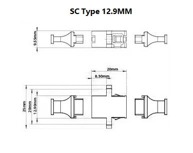 Cost Effective MTP/MPO-16 Fiber Optic Adapter/Coupler, Standard/SC Footprint, Full Flange