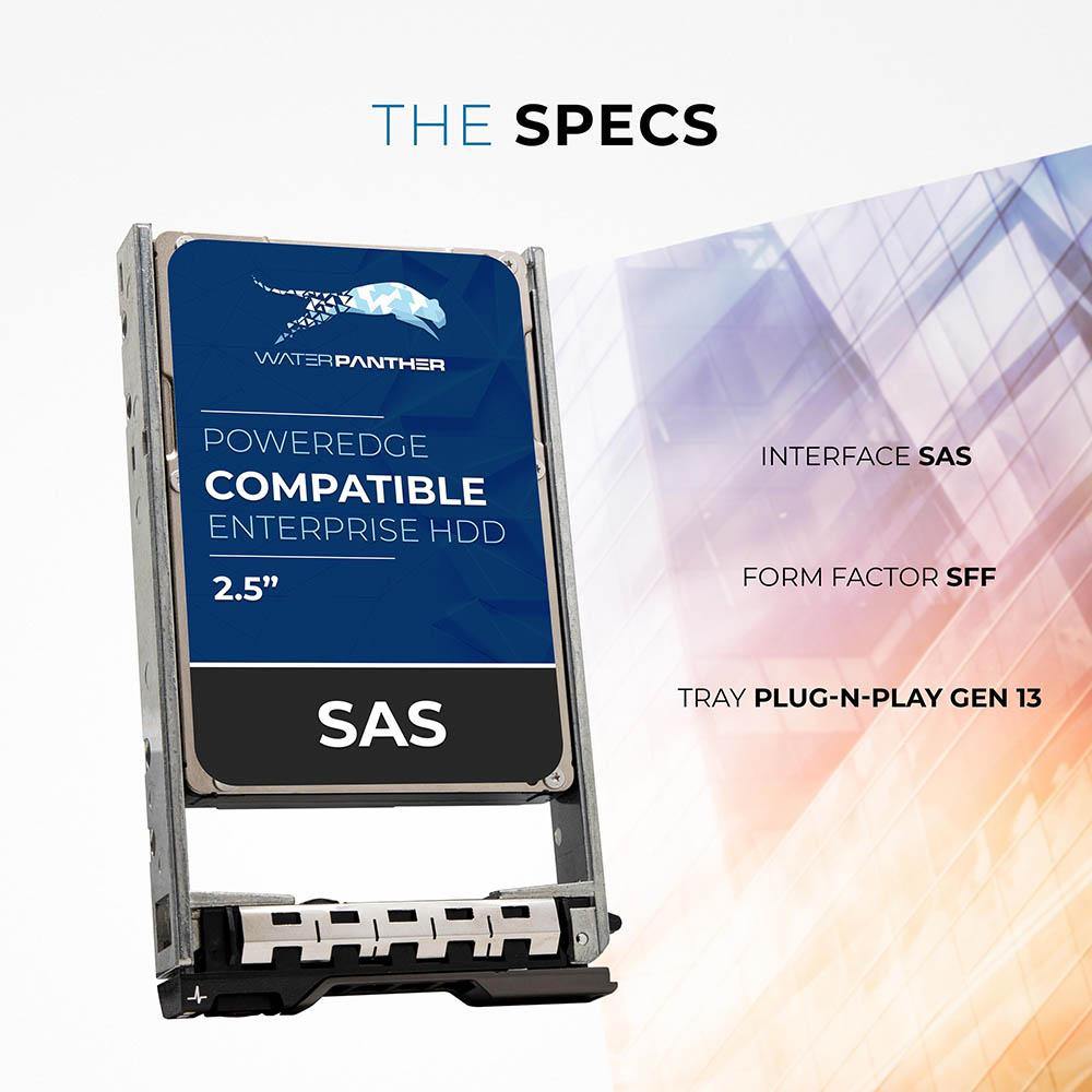 1.2TB 10K SAS 6Gb/s 2.5" HDD for Dell PowerEdge Servers | Enterprise Drive in 13G Tray