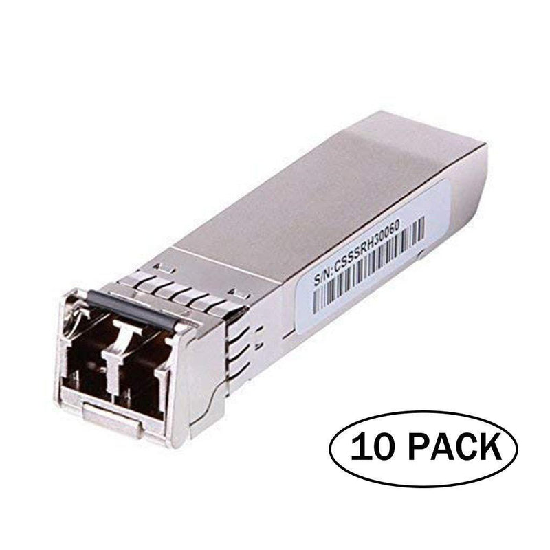 10 Gigabit SFP+ LC Multi-Mode Transceiver, 10GBASE-SR Module for Cisco SFP-10G-SR, Meraki MA-SFP-10GB-SR, Ubiquiti UF-MM-10G, Mikrotik, D-Link, Supermicro, (850nm, DDM, 300m)-FoxTI