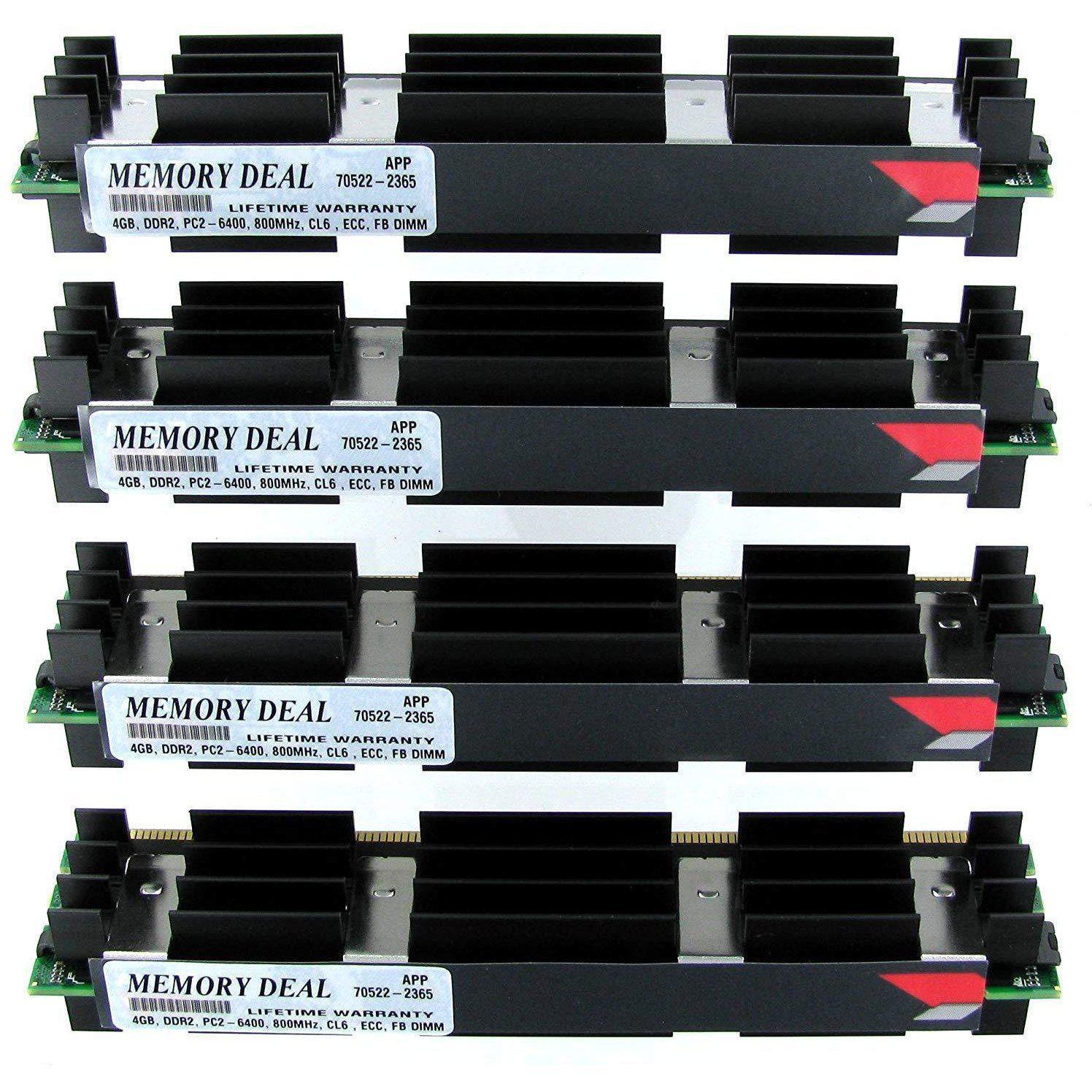 16GB ( 4 X 4 GB ) APPLE MAC PRO 8-CORE / QUAD-CORE 2.8GHZ - 3GHZ- 3.2GHZ INTEL XEON (EARLY 2008) &amp; MAC PRO WORKSTATION 2008 MEMORY DDR2 800 FULLY BUFFERED DIMM RAM PC2-6400 - AloinfoUSA