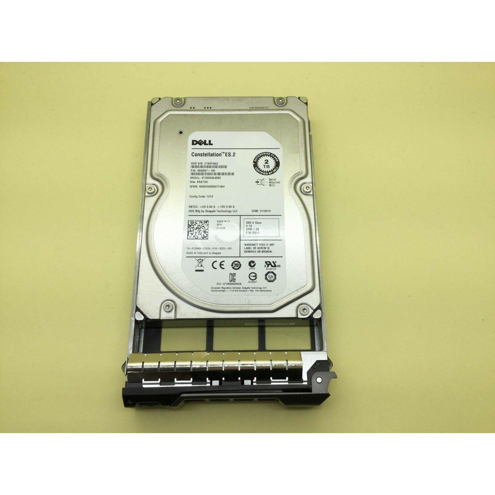 1D9NN DELL 01D9NN ES.2 2TB 7.2K 6GBPS SAS 3.5'' HDD ST32000645SS 695976769978-FoxTI