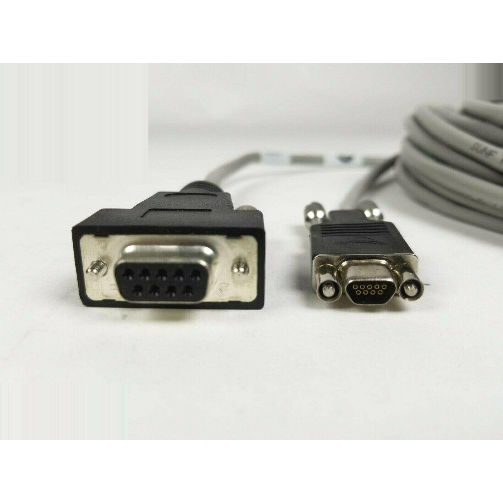 25FT EMC Null Modem Micro-DB9 Male to DB9 Female Serial Cable 038-003-084 Grey-FoxTI