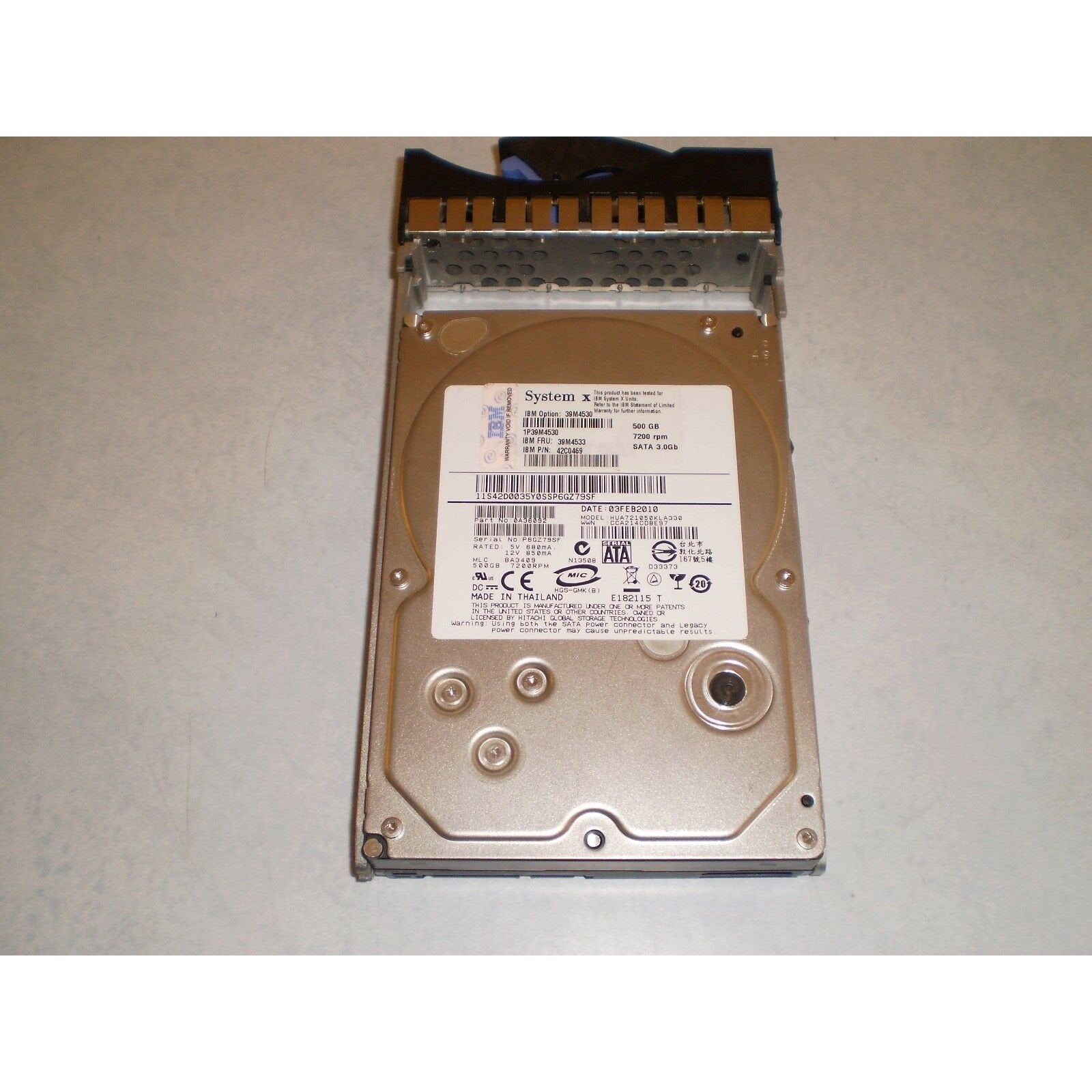 39M4530, 39M4533,42C0469 IBM 500GB SIMPLE SWAP SATA HARD DRIVE-FoxTI