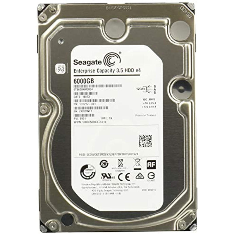 Seagate Enterprise Capacity 3.5 HDD 6TB 7200RPM 12Gb/s SAS 128 MB Cache Internal Bare Drive ST6000NM0034 - MFerraz Tecnologia