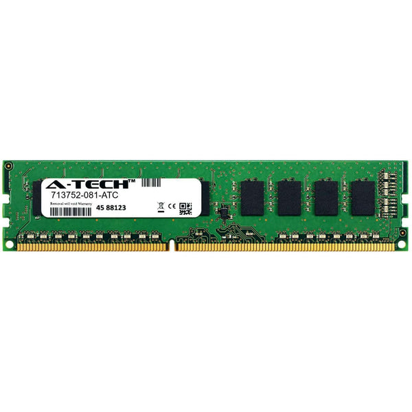 Memoria 8GB Replacement for HP 713752-081 - DDR3/DDR3L 1600MHz PC3-12800 ECC Unbuffered UDIMM 2rx8 1.35v - Single Server Memory Ram Stick (713752-081-ATC) - MFerraz Tecnologia