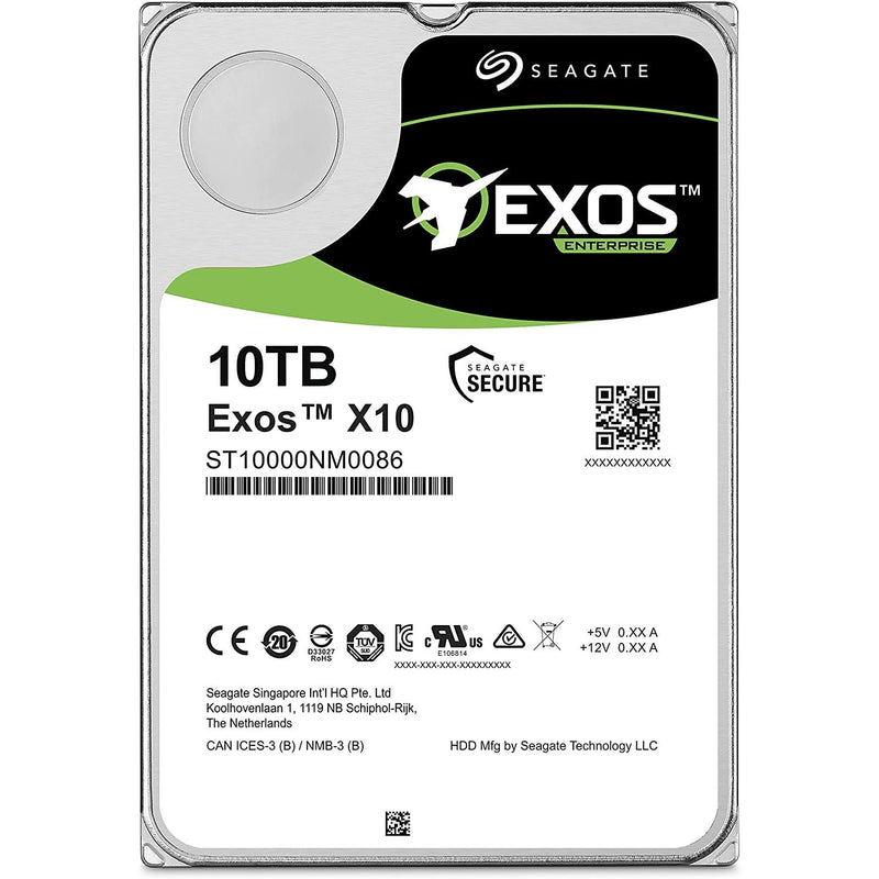 Seagate Exos x10 10TB SATA 6Gb/s 256MB Cache Enterprise Hard Drive 3.5" (ST10000NM0086) - MFerraz Tecnologia