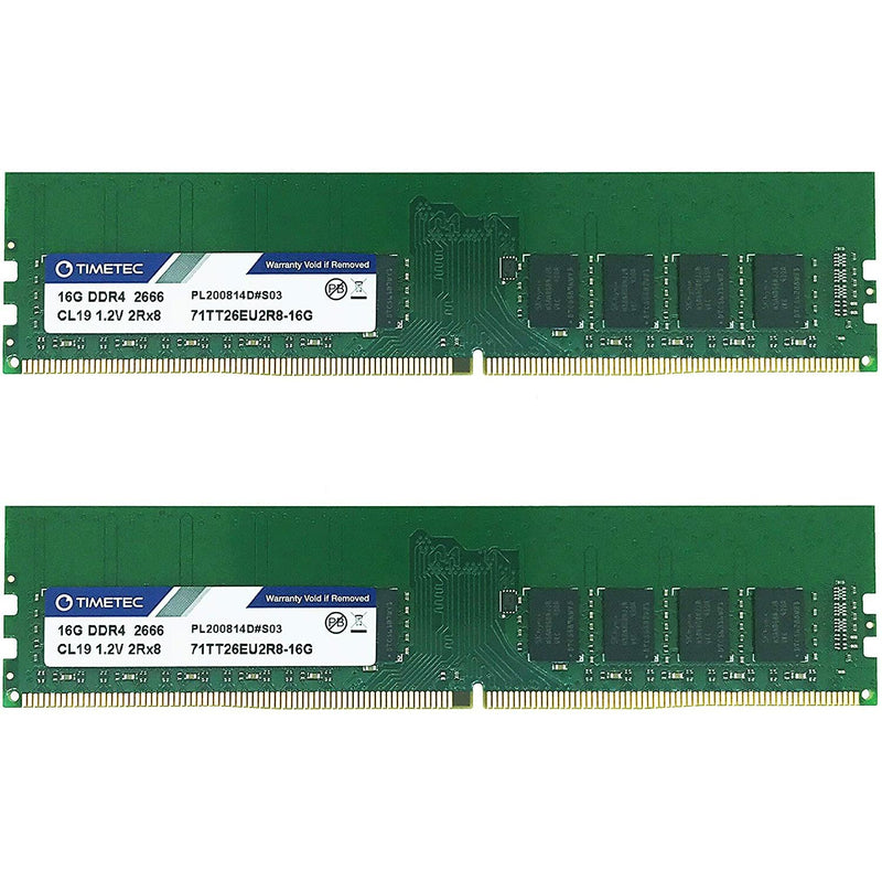 Memoria Hynix IC 32GB KIT (2x16GB) DDR4 2666MHz PC4-21300 Unbuffered ECC 1.2V CL19 2Rx8 Dual Rank 288 Pin UDIMM Server Memory RAM Module Upgrade (32GB KIT (2x16GB)) - MFerraz Tecnologia