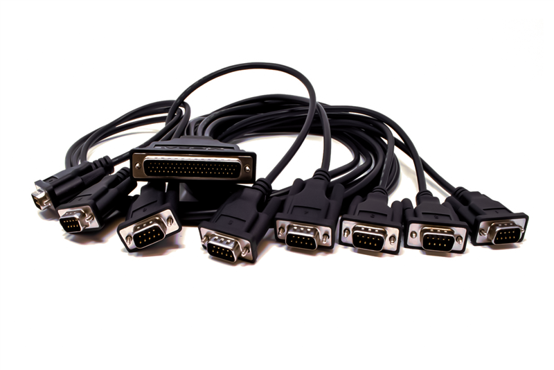 MOXA CBL-M68M9x8-100 - SCSI VHDCI 68 Male to 8-Port DB9 Male Connection Cable 100cm cabo - AloTechInfoUSA