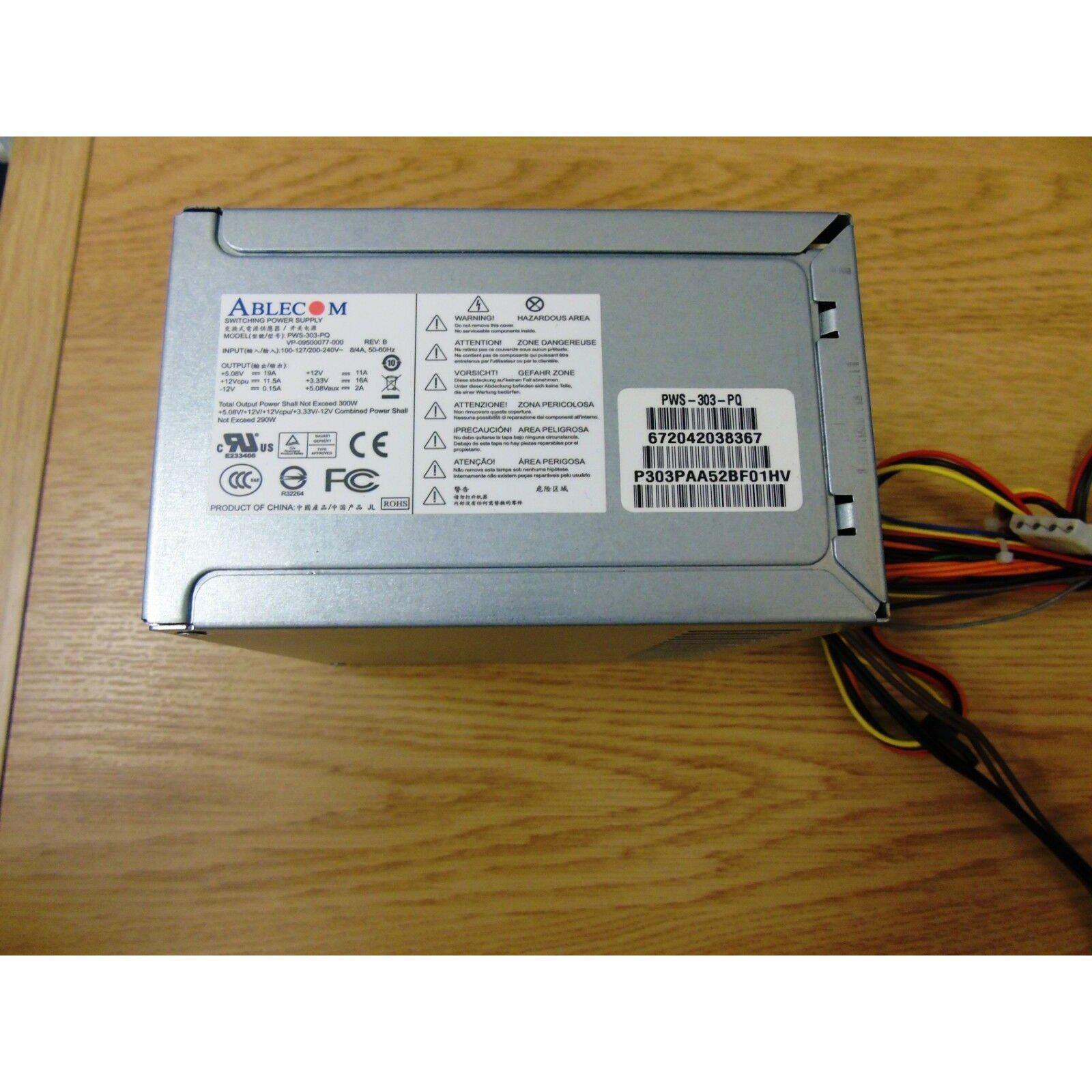 Ablecom PWS-303-PQ 300W ATX Desktop 24-Pin Power Supply Fonte-FoxTI