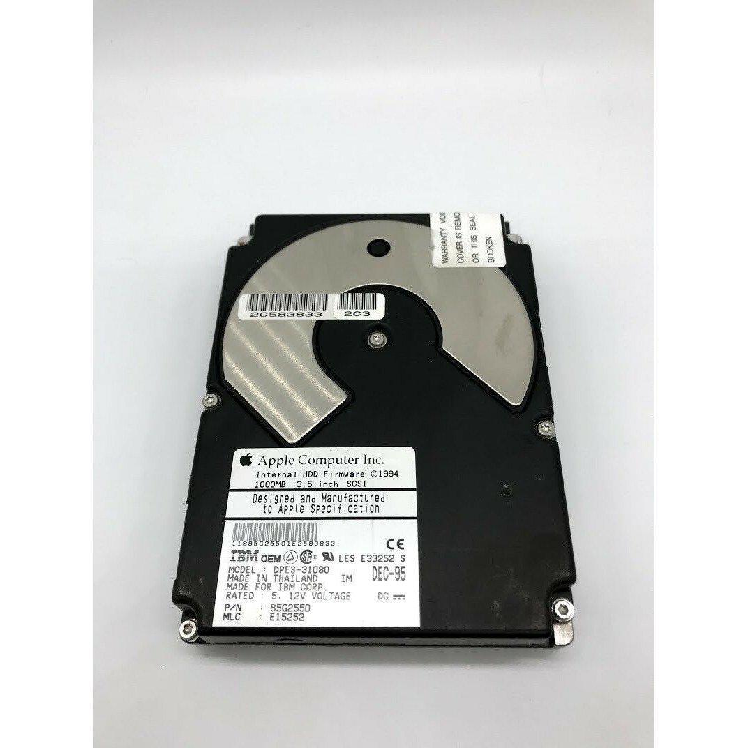 Apple IBM 1GB DPES-31080 3.5" 50 pin SCSI HDD Internal 655-0141-A E15252 85G2550-FoxTI