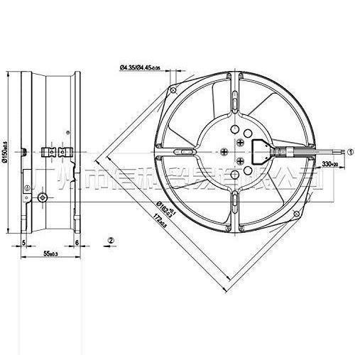 Cooler ebmpapst W2S130-AA03-98 230V 45/39W 172X150X55mm cooling fan-FoxTI