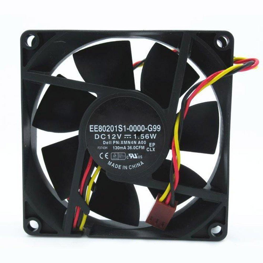 Dell Cooler Fan for DELL P/N: XMN4N A00 EE80201S1-0000-G99 DC12V 1.56W 8020 3-Wire Cooling Fan