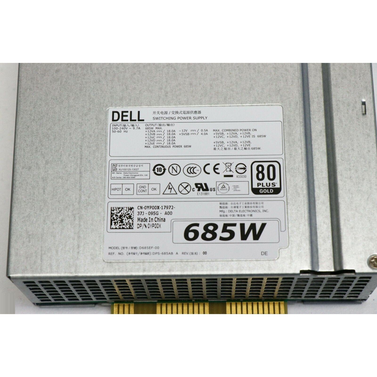 Dell 685W Power Supply 0YP00X T3600 T3610 PSU 80+GOLD like WPVG2 with PCIE cable-FoxTI