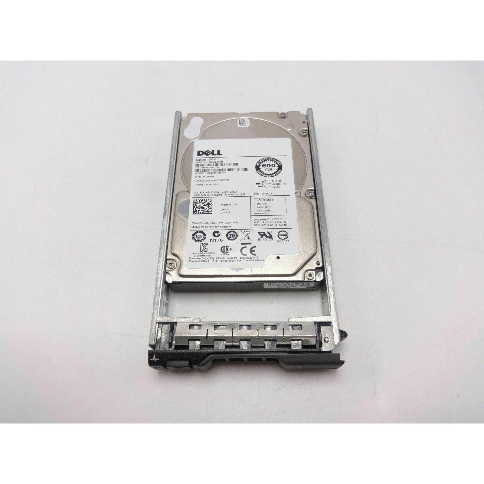 DELL 7YX58 600GB 10K 2.5" SAS 6GBPS ST600MM0006 9WG066-150 695976749017-FoxTI