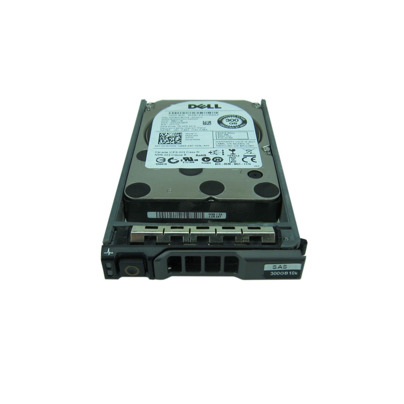 Dell Enterprise 300GB 10K 6Gb/s SAS 2.5" HDD CWHNN with Tray-FoxTI