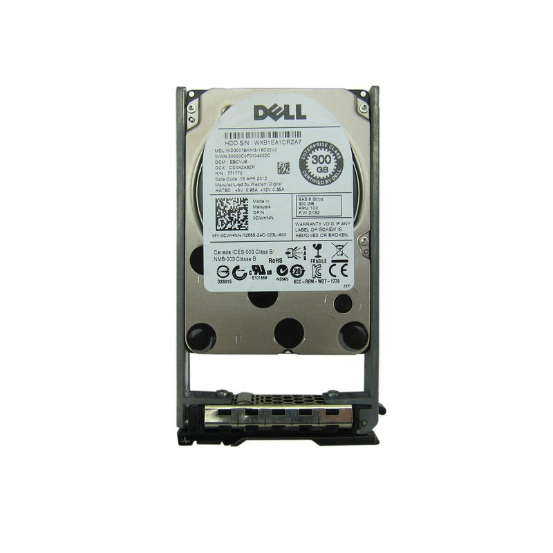 Dell Enterprise 300GB 10K 6Gb/s SAS 2.5" HDD CWHNN with Tray-FoxTI